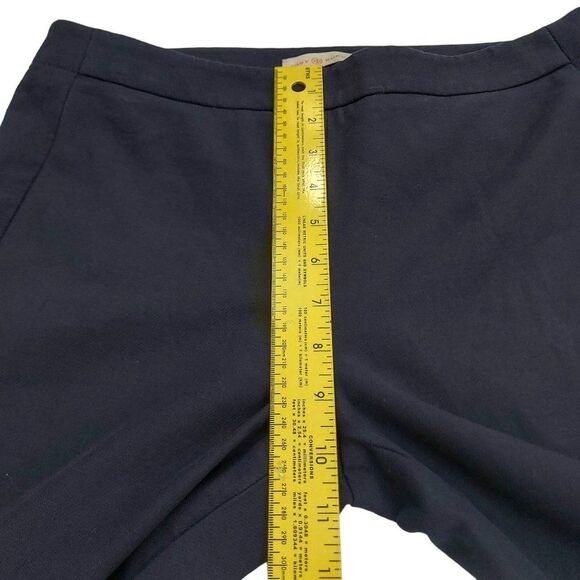 Tory Burch Trouser Pants Womens 6 Navy Flat Front Slim Straight Stretch Side Zip - Picture 12 of 14